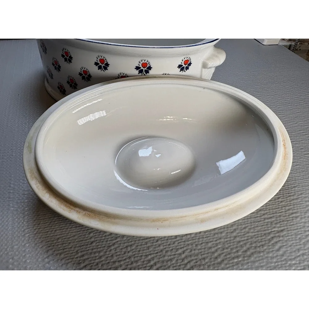 Schmid‎ Brasserie Souleiado Print Oval Covered Casserole Dish French Provencal